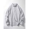 Japanese-Style Retro Long Sleeve Casual Oxford Striped Shirt