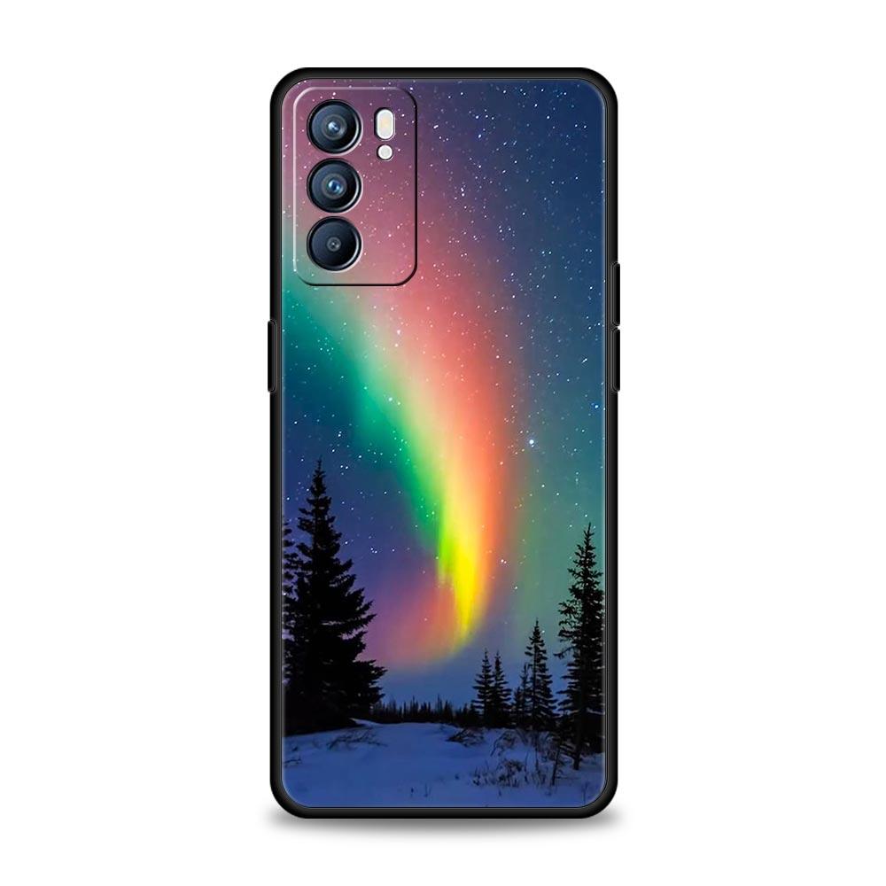 Beautiful northern lights Phone Case For Oppo Reno8 Reno7 Reno6 Pro A54 5G Find X6 X5 A53 A52 A9 A15 A95 A17 A16 A57 A31 Cover