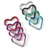 3/6/9/12PCS Heart-shaped Carabiners Random Mix Color Keychain Suitable for Camping Outing Travel Hanging Buckle Hook Gadgets ZYF