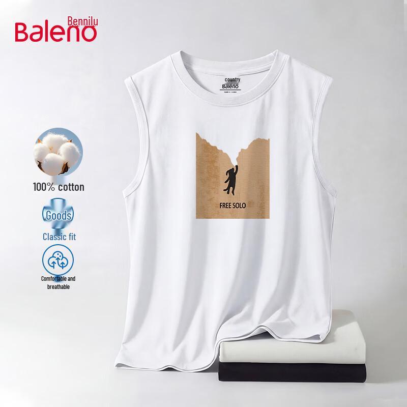Baleno Men s JPB Climbing Dog Graphic Sleeveless Cotton T-Shirt XL