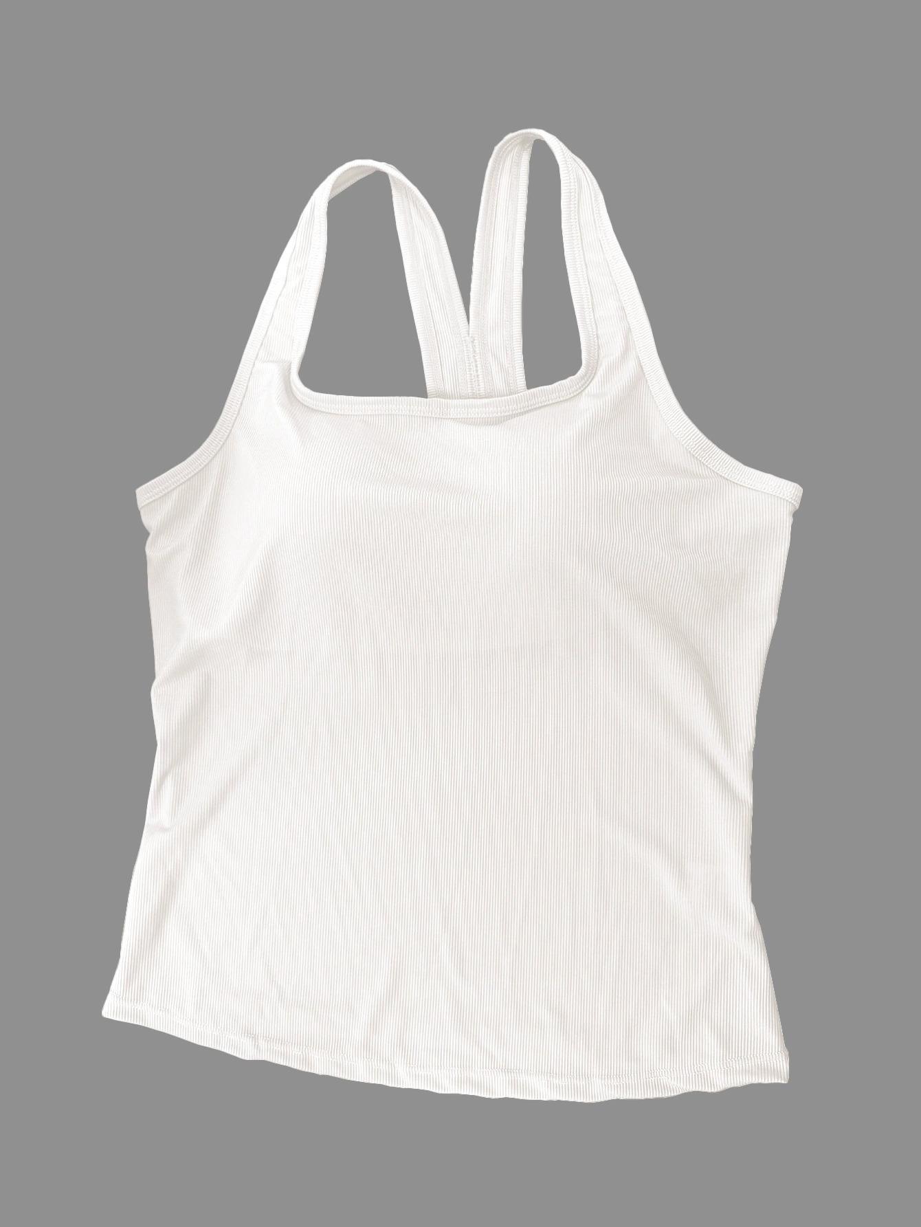 

Spice girl beauty back sling vest can be worn inside and outside underwear with chest pad tube top sports top summer s (european code) белый