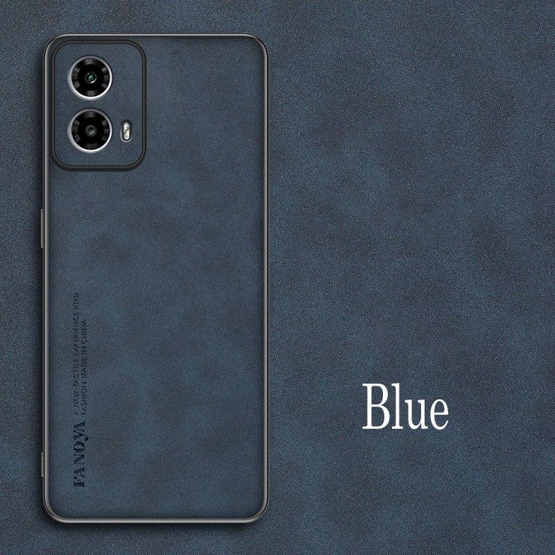 

Роскошный чехол из овечьей кожи и ударопрочного силикона для Motorola Moto G15 Power G05 G85 G75 G45 G55 G35 5G For Moto G15 Power синий