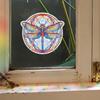 Cartoon Painted Dragonfly Balcony Glass Window Home Wall Background Beautification Stickers