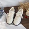 Little White Shoes Women's 2025 Autumn New American Retro Niche Flat-bottomed Versatile Ins Tide Sports and Leisure Moral Training Board
