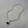 Simple And Fashionable Black Agate Silver Collarbone Chain Niche Design Sense Personality Trend Temperament Versatile Necklace