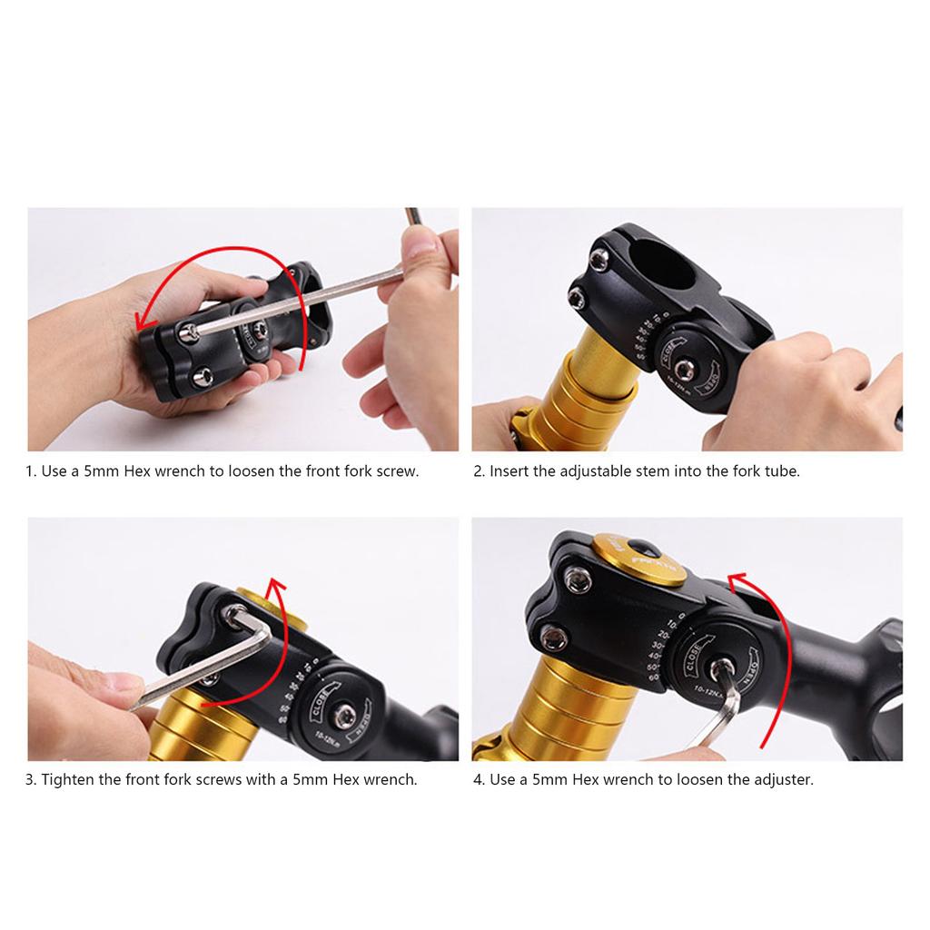 LeBycle Bike Stem 31.8x110mm 60 Degree   Mountain Bike Handlebar Stem Riser for Most