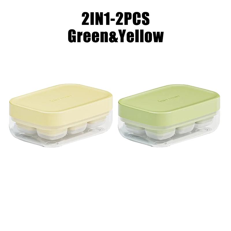 6Grid Silicone Ice Cube Mold Home Refrigerator Ice Box Press with Cover Frozen Ice Cube Magic Tool Food Grade Mini Ice Grid