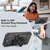 Odolné pouzdro Pro iPhone 17 16 14 13 Pro Max iPhone 11 Magnetický otočný kroužek Skryté sloty na karty Plné krytí Fundas Coque