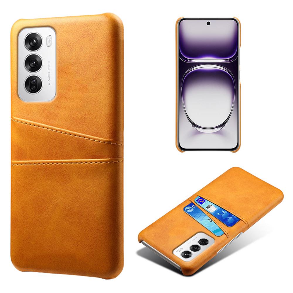 For Oppo Reno12 5G (Global) Case Dual Card Slots PU Leather+Hard PC Phone Cover