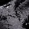 Black Large Sequen Embroidered Circular Mesh Fabric Jacket Half Skirt Clothing By The Half Meter Cloth Apparel Diy Sewing