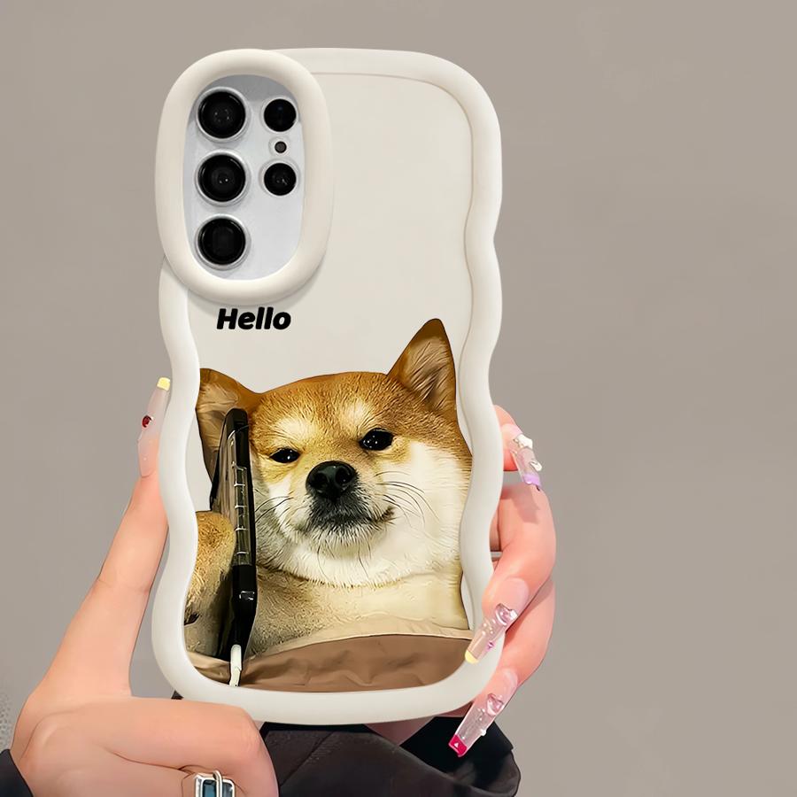 Funny Dog Soft Phone Cover Case for Samsung Galaxy S22 Ultra S24 S20 FE A26 S21 S23 Plus S25 A25 A24 A54 A35 A55 A36 A34