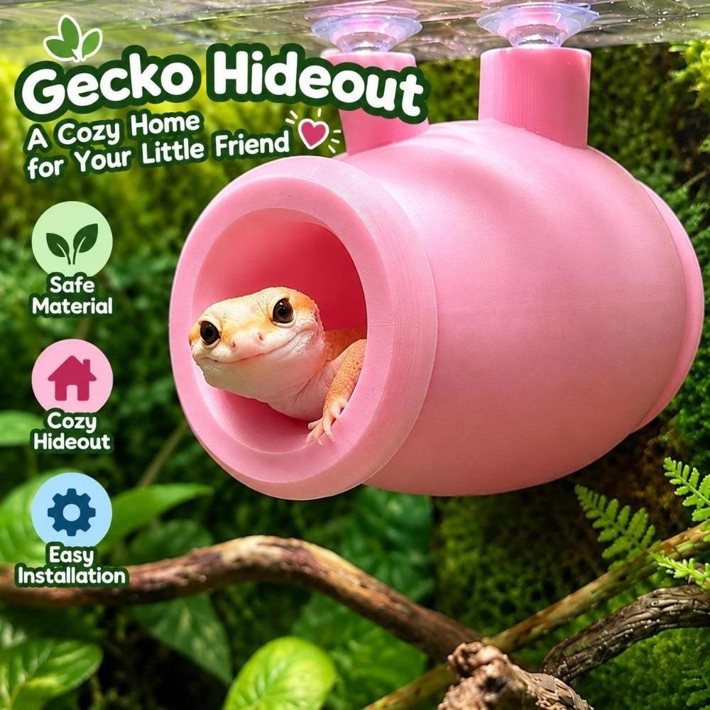 Wall Mounted Lizard Cave Shelter Suction Cup Reptile Cave Decoration  Pet Rest Nest