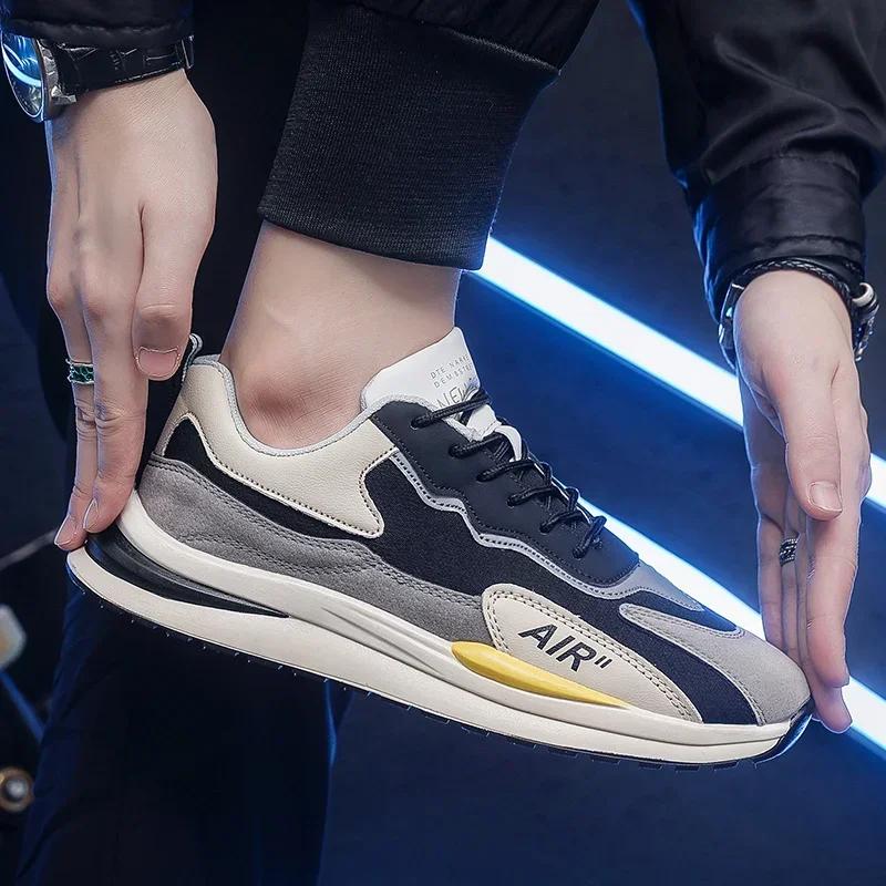 Модные мужские повседневные кроссовки модные дышащие кроссовки новые сетчатые мужские — фото 5