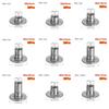 30Pcs Round Base Tee Nut M6 M8 Mounting Hardware Fastener  for Furniture Sheet Metal Woodworking