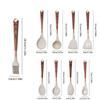Long Wooden Handle Cooking Tool Set Silicone Spatula Tools Frying Spatula  Kitchen Utensils