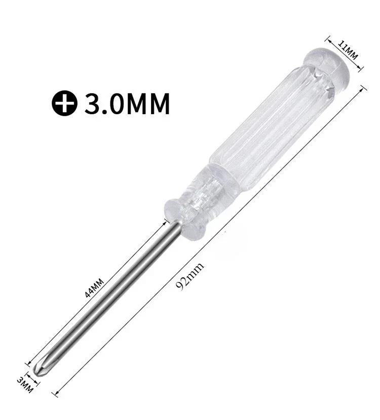 3mm Mini Transparent Cross Screwdriver Phillips Slotted Screw Driver Small Manual Precision Home Appliances Repair Tool DIY Home