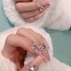 SS6-SS20 6 Compartimente Decorațiuni Unghii Strass-uri, Culoare AB, Aurora, Transparent, Fund Plat, Bijuterii Decorațiuni Unghii Opal, Instrumente DIY Artă Unghii