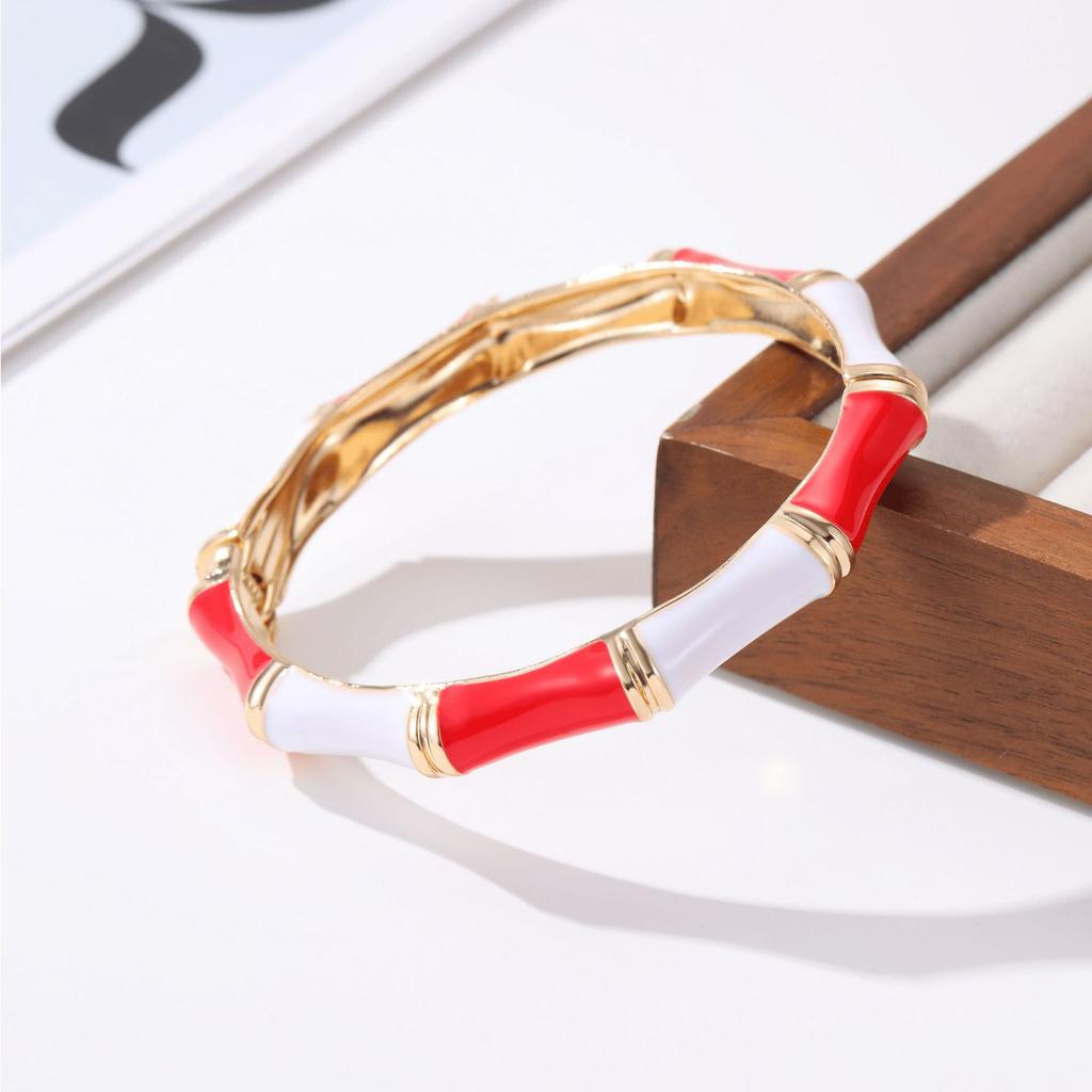 DIEZI 12 Multi Colors Bohemian Square Enamel Cuff Bangles Hip Hop Geometric Gold Color Metal Wide Bracelet For Women Men Jewelry
