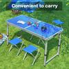 120 * 60 * 70cm 55-70cm Adjustable Height Dining Table Picnic Travel Supplies Portable Outdoor Foldable Table