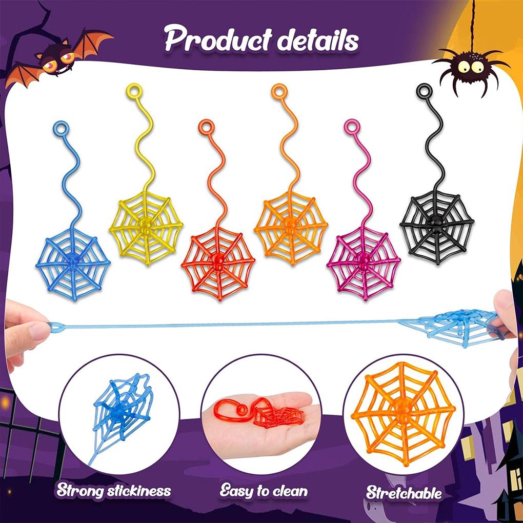 36PCS Spider Web Children's Items Decorations Children's Halloween Gift Bag Ceiling Window Decor for and Girls