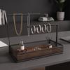 Jewelry Organizer with Tray 2-Tier Display Hanger Spacious for Bedroom