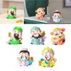 Cartoon God of Wealth Figurine Cute Decorative Tabletop Decoration Feng Shui Statue for Bookshelf Living Room Hotel Office Table