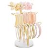Stylish Gold Headband and Jewelry Organizers Rack Sturdy Alloy Space Saving Designs Display for Accessories