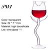 Transparent Glass Cup Wine Exquisite Stable Base Rose Shape Goblet for Home Bottle
