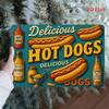 Vintage Hot Dogs Metallschild Retro Küchenwanddekor 7,8x11,8 Zoll