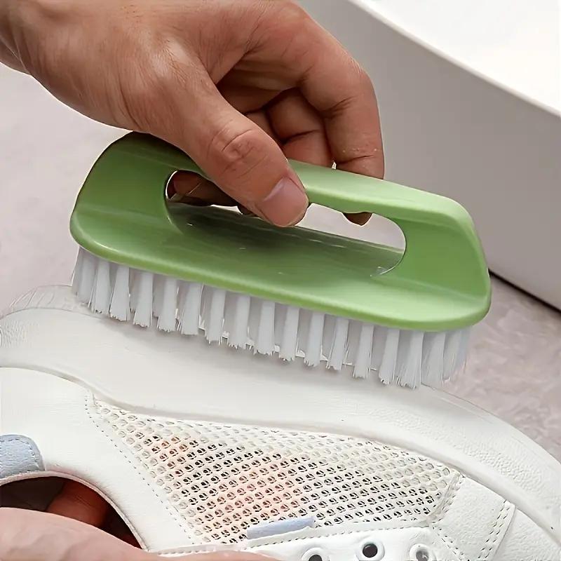 1 brosse à récurer à poils durs pour le linge, les vêtements, les chaussures, portable, en plastique, pour le nettoyage des mains, pour la cuisine et la salle de bain