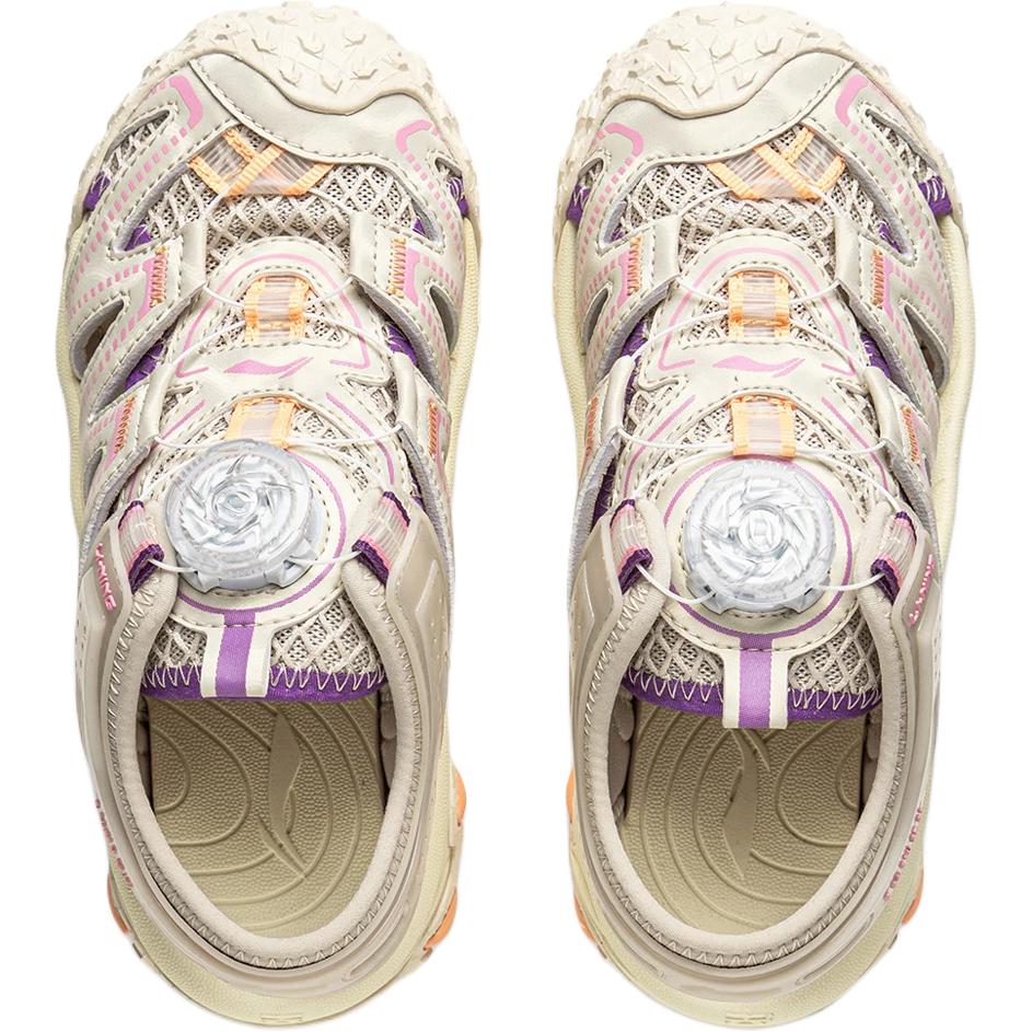 Li Ning Kids Outdoor Comfortable Sandals Kids Sandals Oatmeal-Gray YKEV028-4