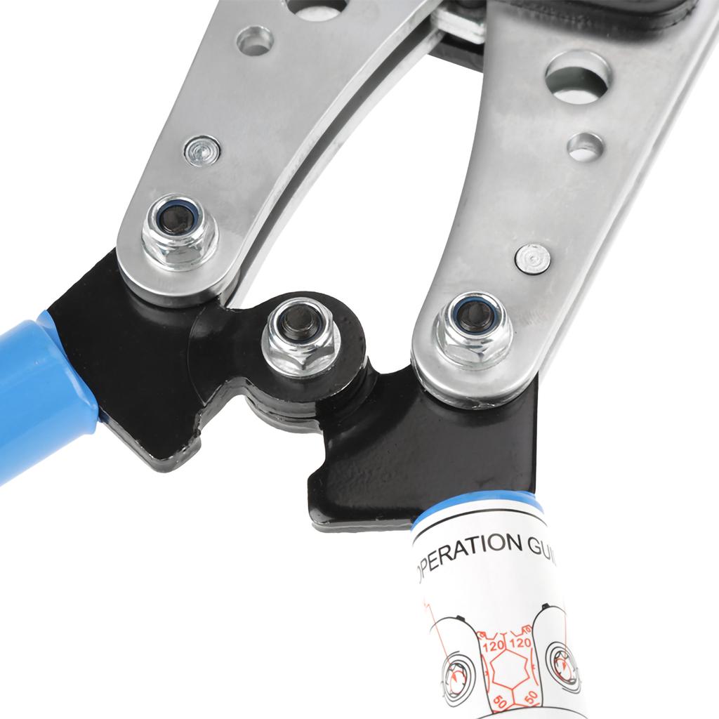 6   50 mm HX 50B Plug Terminal Crimping Tool Cable Wire Lug Hex Terminal Crimper(Blue)