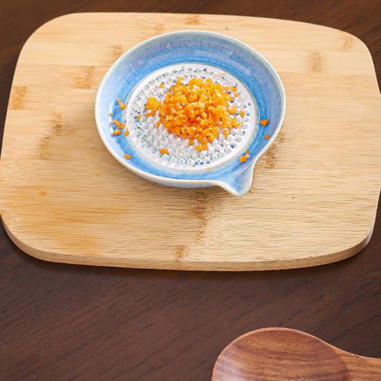 Piatto Grattugia in Ceramica con Smalto Graduale, Schiacciaglio Multi-Funzione per Aglio e Ciotola per Frutta per Cucina, Piatto da Cucina Antiruggine per Purea e Pasta, Decorazione per la Casa
