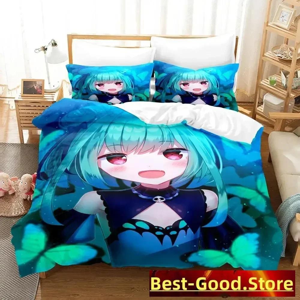 Vtuber Hololive Uruha Rushia Bedding Set Single Twin Full Queen King Size Bed Set Adult Kid Bedroom Duvetcover Sets Anime