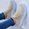 Big Size Sports Single Shoes Muffin Flat Bottom Side Zipper Color Casual Sneakers