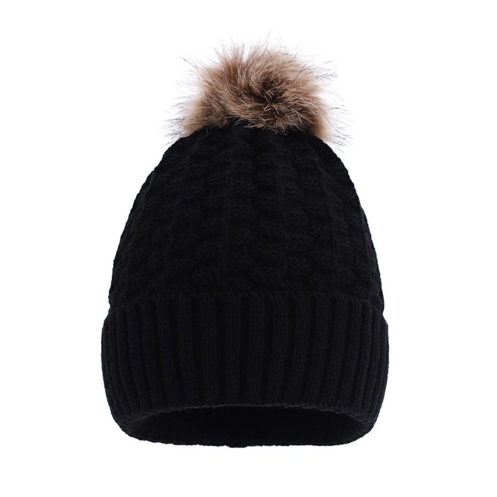 Thicken Knitted Hats Coldproof Crochet Cap Fashion Winter Hat Women