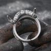 Vintage Punk Style Skull Sheep Head Ring Hip Hop Personalized Motorcycle Opening Adjustable Skull Ornament for Men and Women