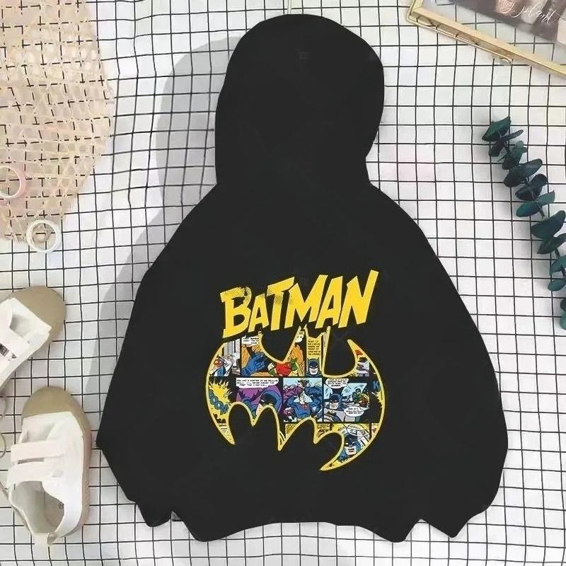 Batman Barnhuva, Tecknat Tryckta Pojk- och Flicktoppar, Bekväm och Mjuk Barnhuva