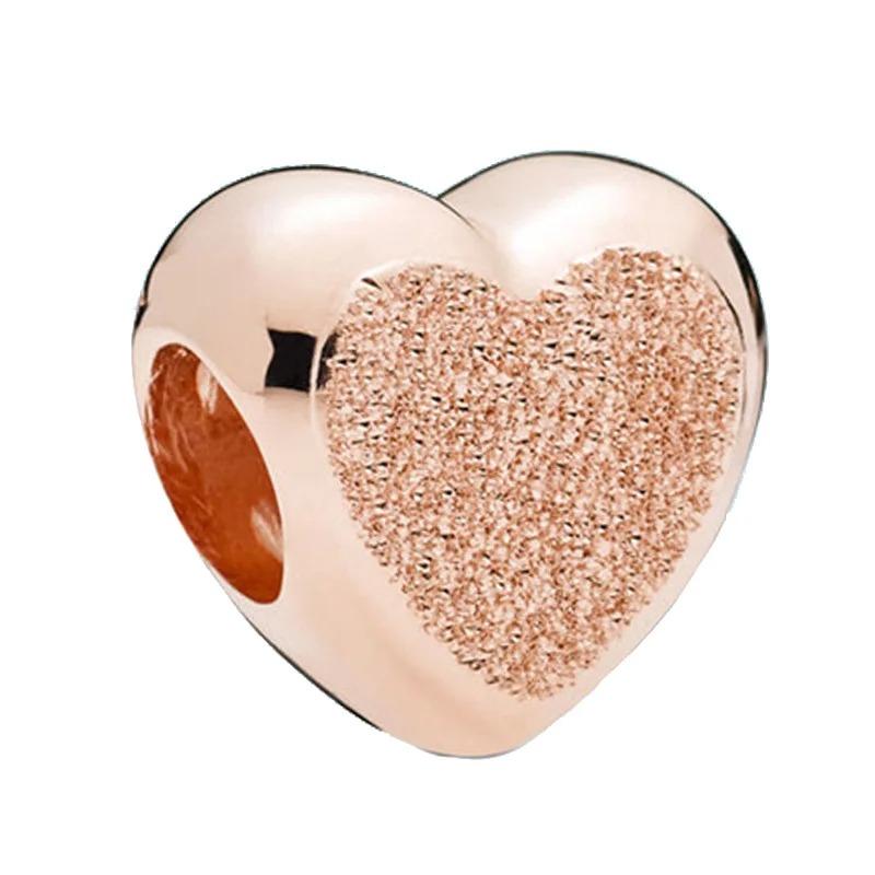 925 Silver Red Heart Duck Mother Charm Beads Fit Original Bracelet Necklace Jewelry Making Gift