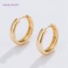 6 Sizes Gold Plated Circle Hoop Earrings Female Gift,High Quality Simple Round Earrings For Women Fashion Jewelry