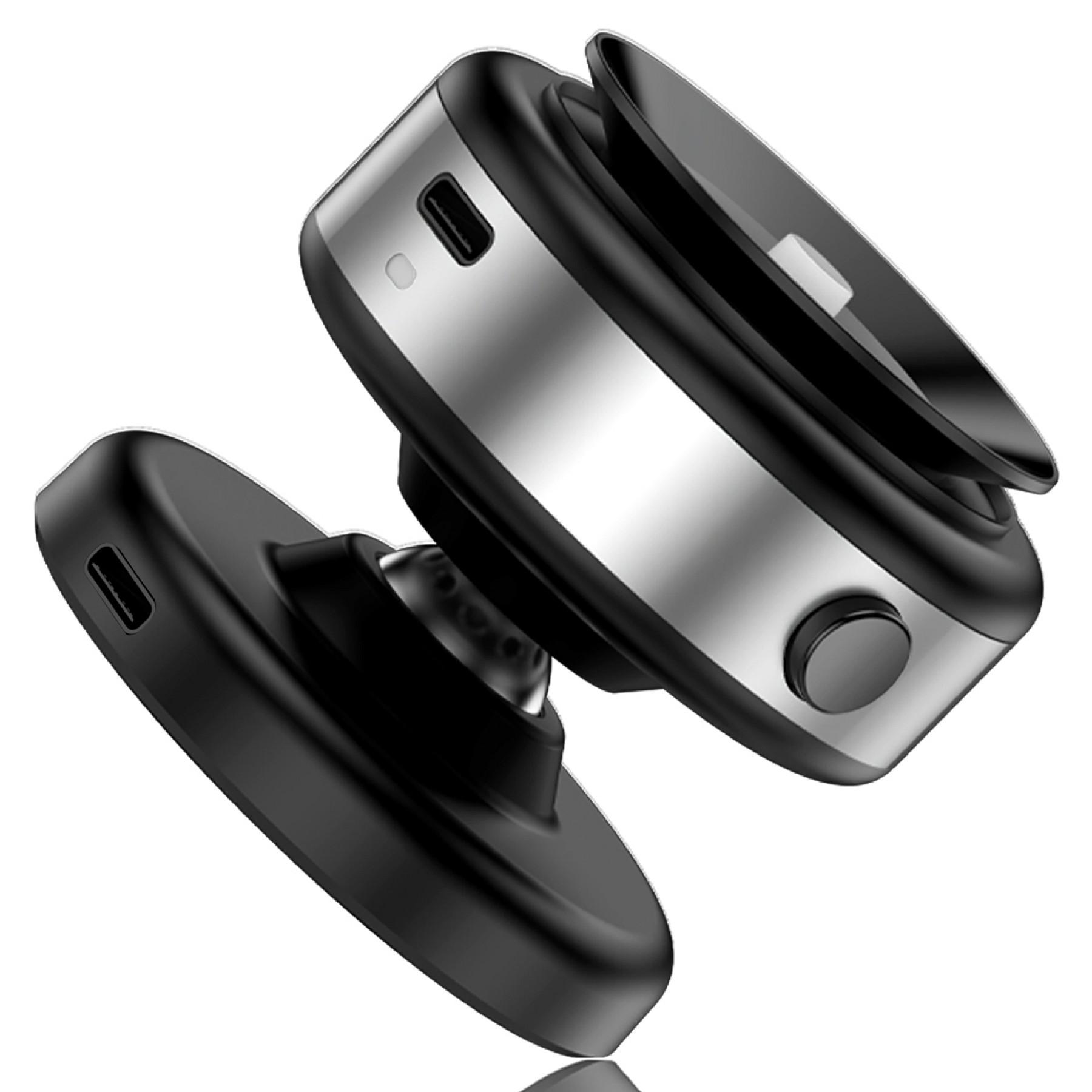 

X9C Car Magnetic Suction Vacuum Phone Holder 360 Degree Rotation Wireless Charging Navigation Stand Silver