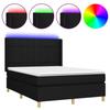 VidaXL Sommier à Lattes de Lit avec Matelas et LED, Lit Rembourré, Lit Double, Lit Adulte de Chambre à Coucher Intérieur, 3138879