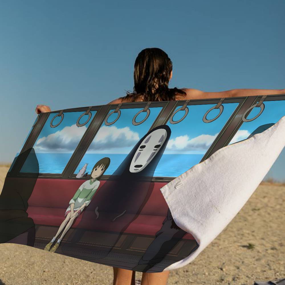 S-Spirited Away Beach Towel Colorful Bath Towels For Girl Microfiber Quick Dry Sand Free Beach Yoga Spa Gym Pool