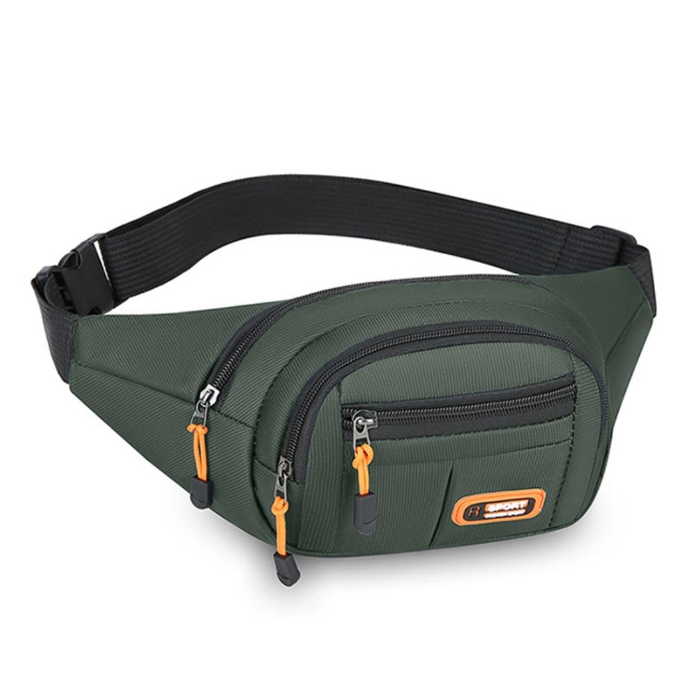 Large Capacity Men Chest Bag Waterproof Sports Walking Bag Zipper Mobile Waist Bag Riding