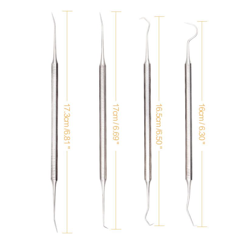 1pc Dental Stainless Steel Periodontal Probe Double Hook Explorer Scaler Instrument Oral Endodontic Cleaning Tool Equipment