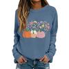 Women's Halloween Print Long Sleeve Neck Casual Top