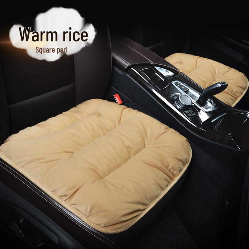 Velvet Car Lumbar Support Cushion Set: Thickened, Warm & Comfortable for Autumn/Winter