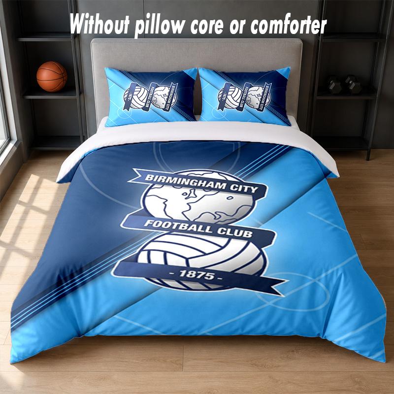 Birmingham City Design Bed Bedding Set 1 Duvet Cover + 2 Pillowcases Soft Breathable Household Bed Linens
