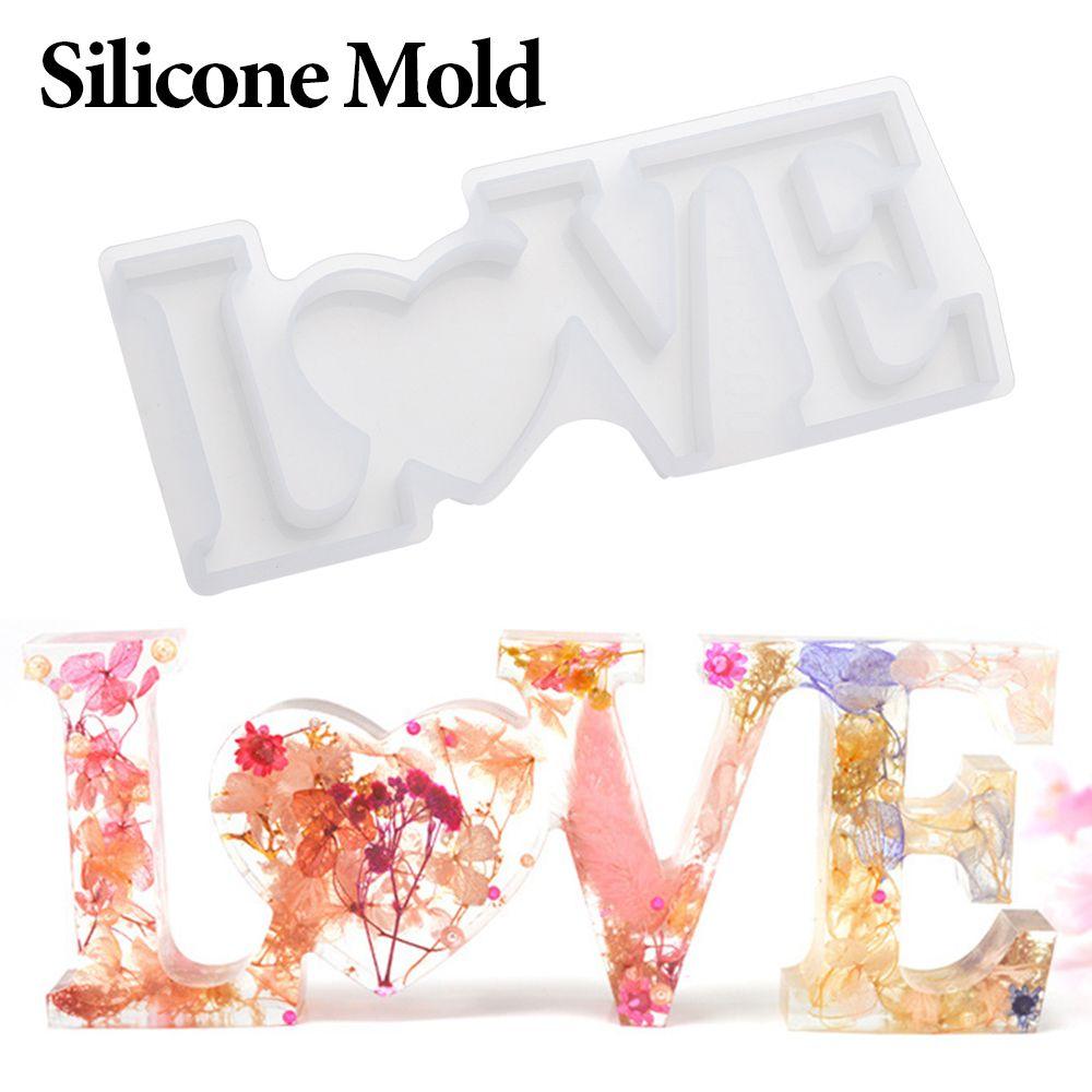 Handmade LOVE/HOME Casting Silicone Mould Letters Resin Mold Crystal Glue Molds Jewelry Making Tool