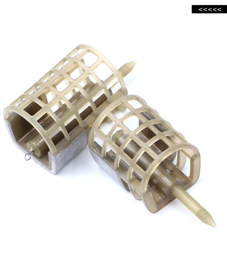 Selco High Quality Feeder Fishing Accessories Plastic and Lead Bait Trap Cage Method Feeder
